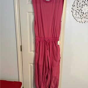 Free People Pink Sleeveless Jumpsuit